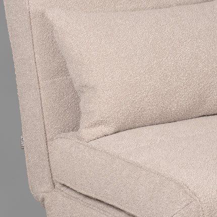 LABEL51 - Slaapbank Single 101x90x81 cm - Naturel Boucle | Naturel Hout