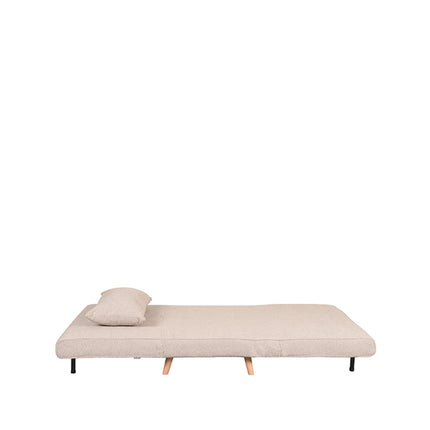 LABEL51 - Slaapbank Single 101x90x81 cm - Naturel Boucle | Naturel Hout