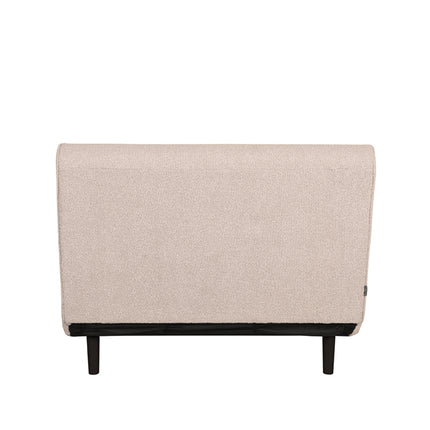 LABEL51 - Slaapbank Single 101x90x81 cm - Naturel Boucle | Zwart Hout