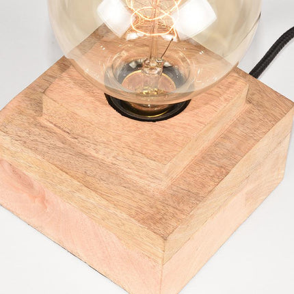 LABEL51 - Tafellamp Block 11x11x6 cm - Rough Mangohout