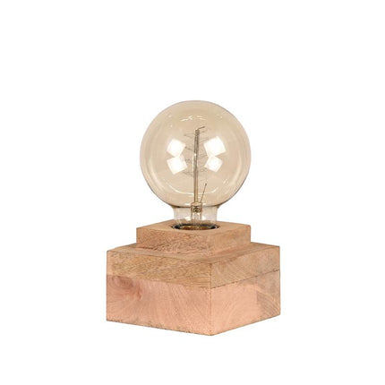 LABEL51 - Tafellamp Block 11x11x6 cm - Rough Mangohout