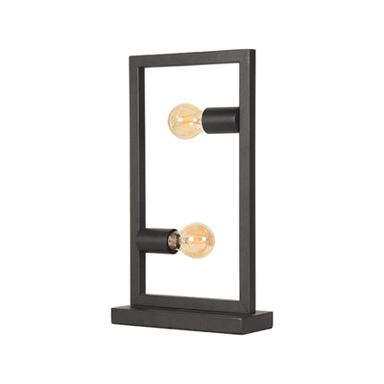 LABEL51 - Tafellamp Quadrato 20x10x45 cm - Zwart Metaal