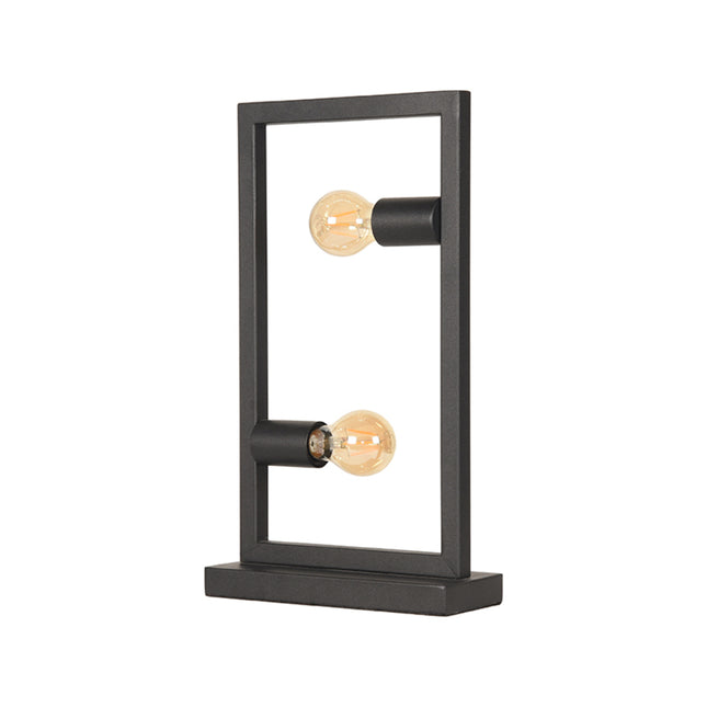 LABEL51 - Tafellamp Quadrato 20x10x45 cm - Zwart Metaal
