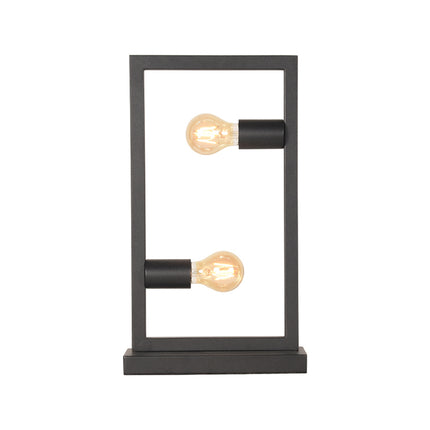 LABEL51 - Tafellamp Quadrato 20x10x45 cm - Zwart Metaal