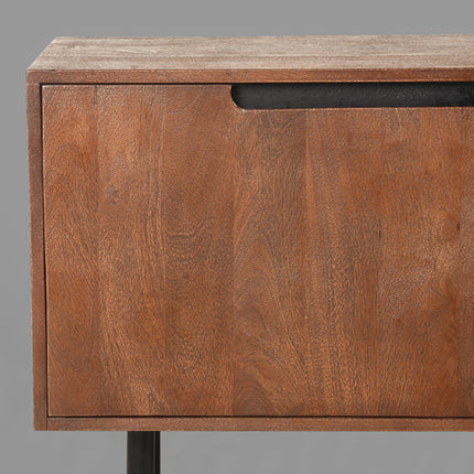 LABEL51 - Tv-Meubel Rio 220x40x60 cm - Espresso Mangohout | Zwart Metaal