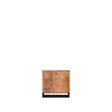 LABEL51 - Tv-Meubel Glasgow 160x45x45 cm - Rough Mangohout | Zwart Metaal