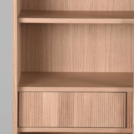 LABEL51 - Vitrinekast Jule 100x49x180 cm - Naturel Eiken | Glas