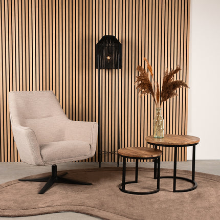 LABEL51 - Vloerkleed Mody 160x230 cm - Taupe Polyester