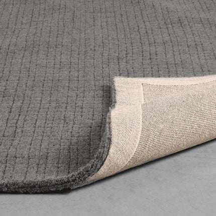 LABEL51 - Vloerkleed Wolly 200x300 cm - Antraciet Wol
