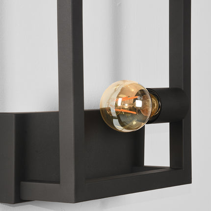 LABEL51 - Wandlamp Quadrato 20x10x40 cm - Zwart Metaal