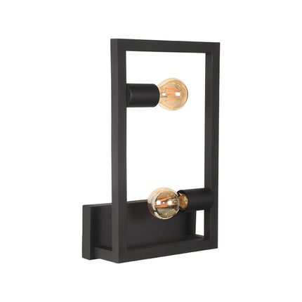 LABEL51 - Wandlamp Quadrato 20x10x40 cm - Zwart Metaal