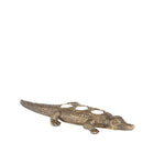 LABEL51 - Waxinelichthouder Krokodil 43x16x4 cm - Antiek Goud Metaal