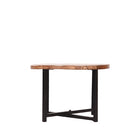LABEL51 - Bijzettafel Dex 60x60x40 cm - Rough Mangohout | Zwart Metaal