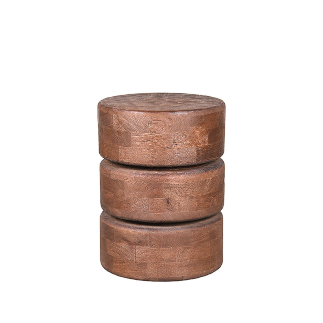 LABEL51 - Bijzettafel Milly 35x35x47 cm - Espresso Mangohout