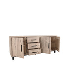 LABEL51 - Dressoir Lima 200x42x80 cm - Naturel Pine | Zwart Metaal