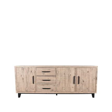 LABEL51 - Dressoir Lima 200x42x80 cm - Naturel Pine | Zwart Metaal