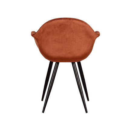 LABEL51 - Eetkamerstoel Forli 60x58x83 cm - Rust Fluweel | Zwart Metaal
