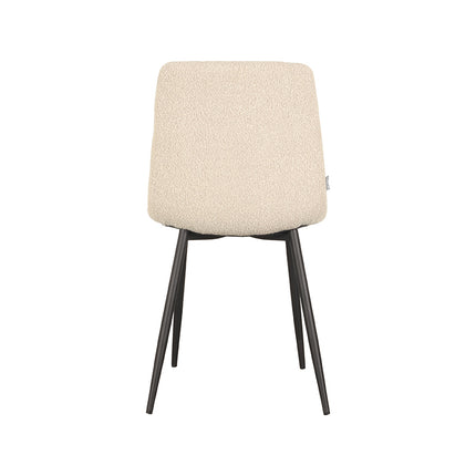 LABEL51 - Eetkamerstoel Juul 54x45x89 cm - Zand Boucle | Zwart Metaal