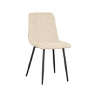 LABEL51 - Eetkamerstoel Juul 54x45x89 cm - Zand Boucle | Zwart Metaal
