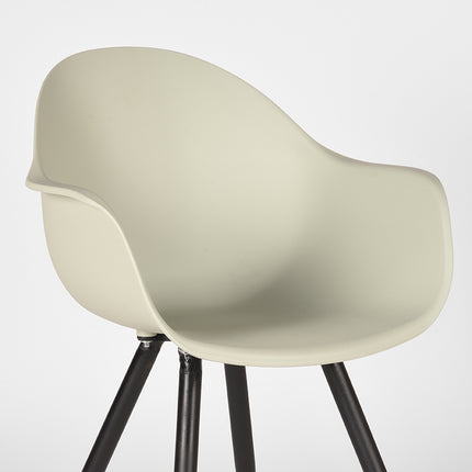 LABEL51 - Eetkamerstoel Luca 58x54x85 cm - Breeze PP | Zwart Metaal