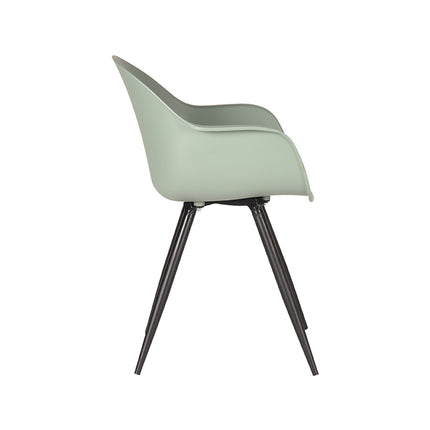 LABEL51 - Eetkamerstoel Luca 58x54x85 cm - Forest PP | Zwart Metaal
