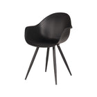 LABEL51 - Eetkamerstoel Luca 58x54x85 cm - Zwart PP | Zwart Metaal