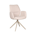 LABEL51 - Eetkamerstoel Mellow 58x63x92 cm - Naturel Boucle | Taupe Metaal