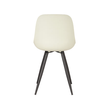 LABEL51 - Eetkamerstoel Monza 46x54x88 cm - Breeze PP | Zwart Metaal