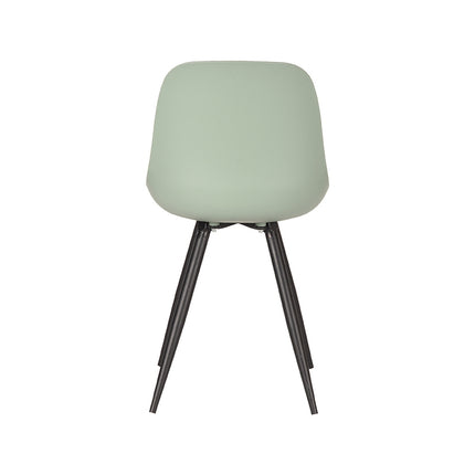 LABEL51 - Eetkamerstoel Monza 46x54x88 cm - Forest PP | Zwart Metaal