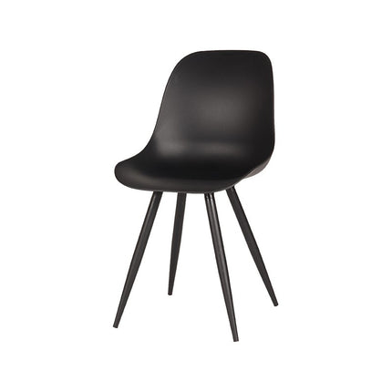 LABEL51 - Eetkamerstoel Monza 46x54x88 cm - Zwart PP | Zwart Metaal