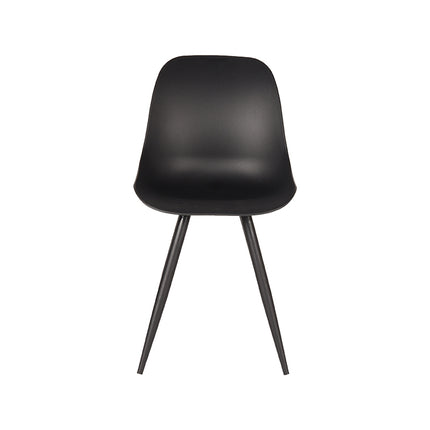 LABEL51 - Eetkamerstoel Monza 46x54x88 cm - Zwart PP | Zwart Metaal