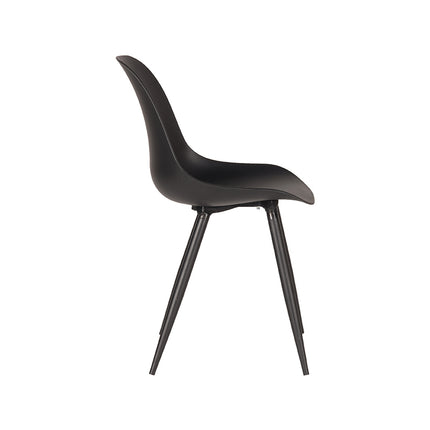 LABEL51 - Eetkamerstoel Monza 46x54x88 cm - Zwart PP | Zwart Metaal