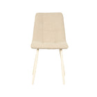 LABEL51 - Eetkamerstoel Nino 54x45x89 cm - Zand Boucle | Shaded White Metaal