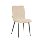 LABEL51 - Eetkamerstoel Sam 44x57x86 cm - Zand Boucle | Zwart Metaal