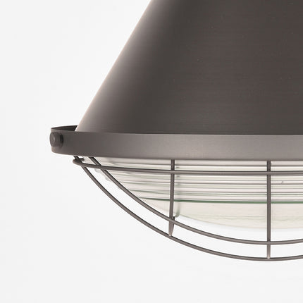 LABEL51 - Hanglamp Duisburg 50x50x50 cm - Burned Steel Metaal l Glas
