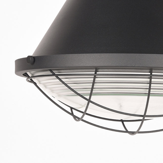 LABEL51 - Hanglamp Duisburg 50x50x50 cm - Zwart Metaal l Glas