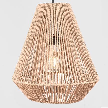 LABEL51 - Hanglamp Ibiza Diamond 2-Lichts 80x33x150 cm - Naturel Jute | Zwart Metaal