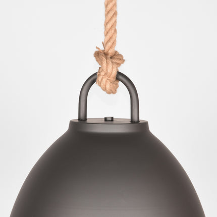 LABEL51 - Hanglamp Korf 38x38x45 cm | M - Burned Steel Metaal l Naturel Touw