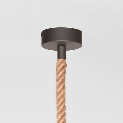 LABEL51 - Hanglamp Korf 38x38x45 cm | M - Burned Steel Metaal l Naturel Touw