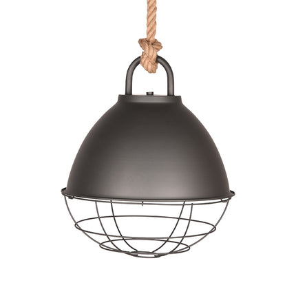 LABEL51 - Hanglamp Korf 47x47x55 cm | L - Burned Steel Metaal l Naturel Touw