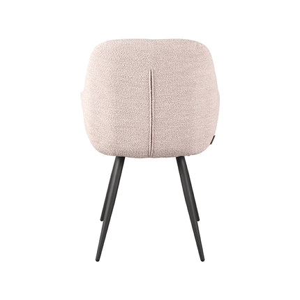 LABEL51 - Eetkamerstoel Fender 59x57x87 cm - Naturel Boucle | Zwart Metaal