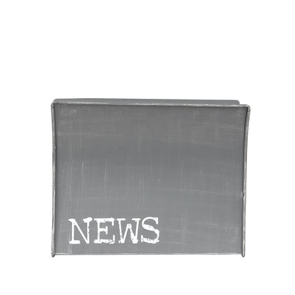 LABEL51 - Magazinehouder 35x18x29 cm - Antiek Grijs Metaal