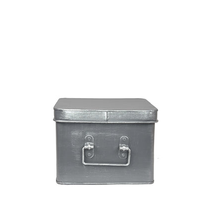 LABEL51 - Media Opbergbox 27x21x16 cm | L - Antiek Grijs Metaal