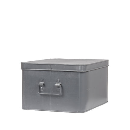 LABEL51 - Media Opbergbox 35x27x18 cm | XL - Antiek Grijs Metaal
