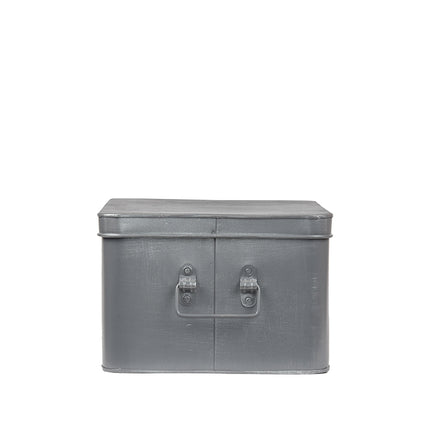 LABEL51 - Media Opbergbox 35x27x18 cm | XL - Antiek Grijs Metaal