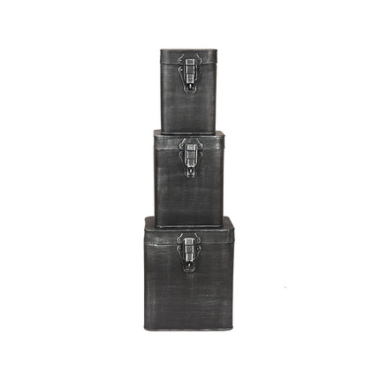 LABEL51 - Opbergbox 18x19x21 cm | XL - Antiek Zwart Metaal