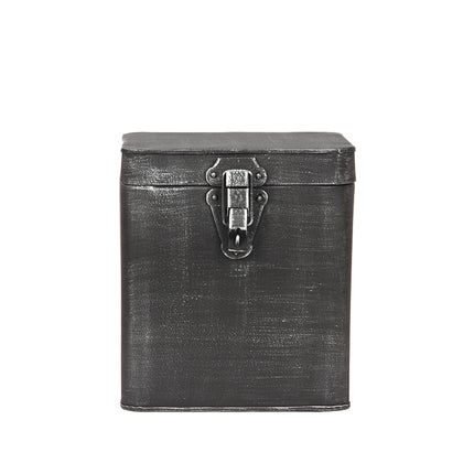 LABEL51 - Opbergbox 18x19x21 cm | XL - Antiek Zwart Metaal