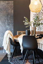 LABEL51 - Eetkamerstoel Monza 46x54x88 cm - Zwart PP | Zwart Metaal