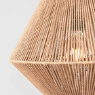 LABEL51 - Hanglamp Ibiza Diamond 1-Lichts 25x25x150 cm - Naturel Jute | Zwart Metaal