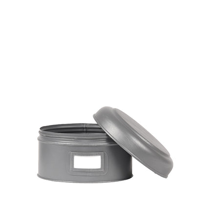 LABEL51 - Opbergblik 18x18x10 cm | M - Antiek Grijs Metaal